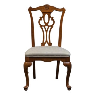 Broyhill Furniture Solid Cherry Traditional Georgian Style Dining Side Chair 7940-87/86 For Sale
