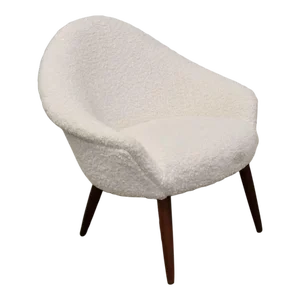 1960s Danish Modern Boucle Lounge Chair