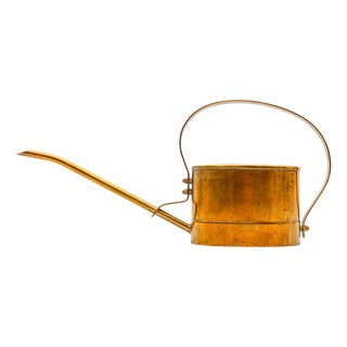 Handmade Brass Watering Can from Wäll, Germany, 1960s For Sale