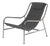 Minimalist Lounge Chair in Fabric and Polished Stainless Steel by Keiji Takeuchi For Sale