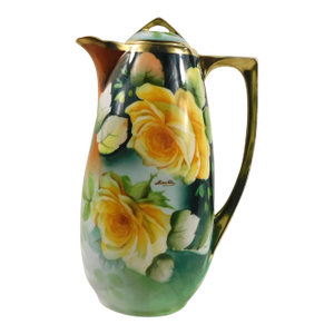 1930s Royal Austria Hand Painted and Signed Coffee Pot