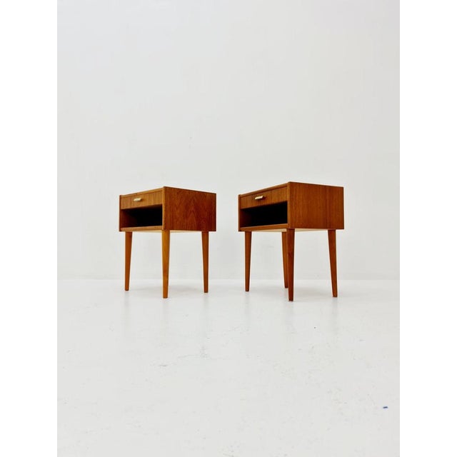 Mid-Century Danish Teak Nightstands, 1960s, Set of 2 For Sale - Image 12 of 12