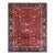1900s Ruby Red Floral Medallion Antique Chinese Art Deco Rug Knotted Wool Carpet For Sale
