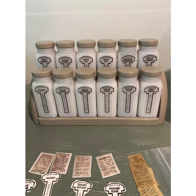 Art Nouveau 1940’s Griffith Laboratories Spice Jars-Set of 12 For Sale - Image 3 of 10