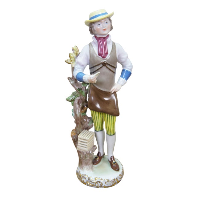 Rare Herend Hungary Porcelain "The Bird Seller" Figurine by Wéninger Lászlóné For Sale