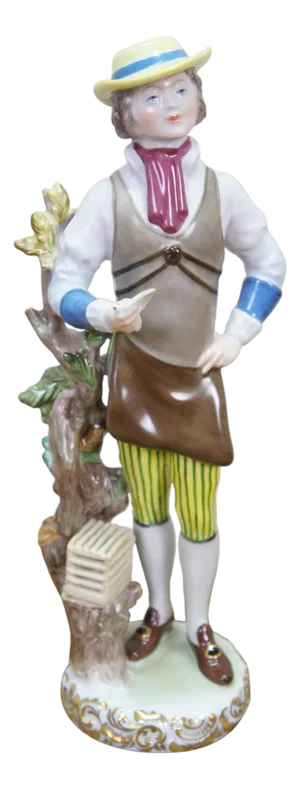 Rare Herend Hungary Porcelain "The Bird Seller" Figurine by Wéninger Lászlóné