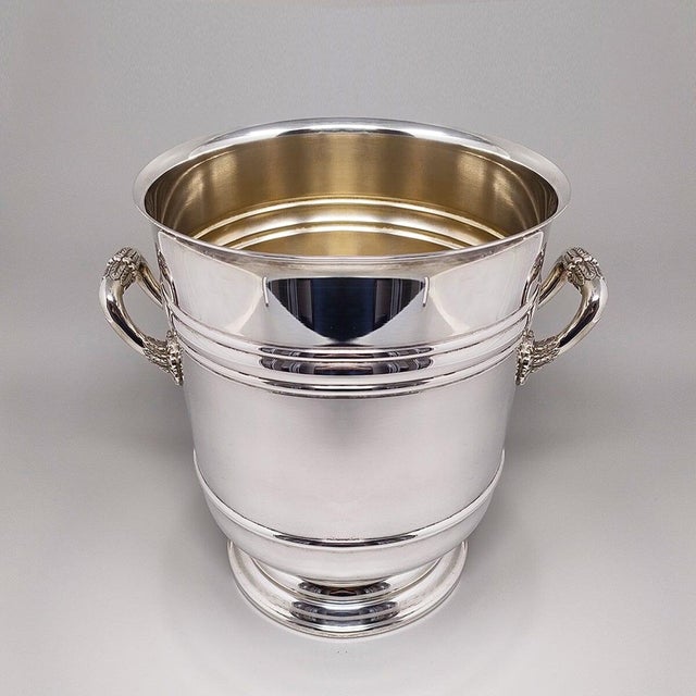 Mid-Century Modern Vintage Silver-Plated Sully Champagne & Ice Bucket from Christofle, 1950s For Sale - Image 3 of 11