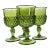 Green Diamante Goblets- Set of Four For Sale