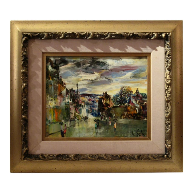 Marc Selva Rue de Paris Sous la Pluie II, c.1970 For Sale