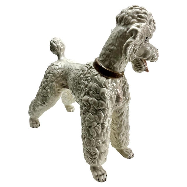 Antique Vienna Keramos Austria Porcelain Poodle, 1930s For Sale - Image 6 of 13