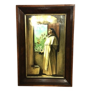 Religious Scene, 1931, Oil Painting on Board, Framed For Sale