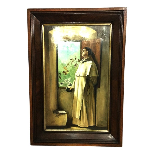Religious Scene, 1931, Oil Painting on Board, Framed For Sale