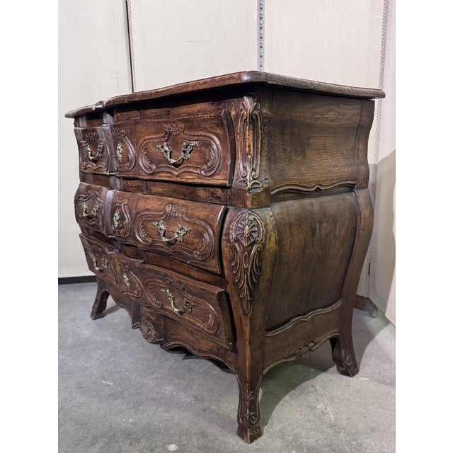 Louis XV Style Provençal Bombé Commode in Wood, 1890s For Sale - Image 3 of 9