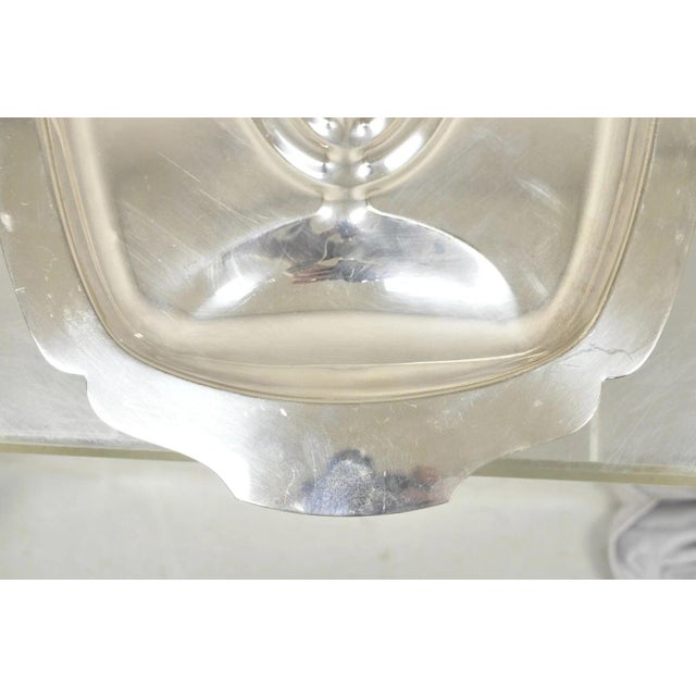 Mid 20th Century Vintage Regency Style Silver Plated 18" Footed Meat Tray Cutlery Serving Platter For Sale - Image 5 of 8