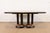Wood Drexel Heritage Modern Art Deco Walnut and Black Lacquered Double Pedestal Extension Dining Table, Newly Refinished For Sale - Image 7 of 14