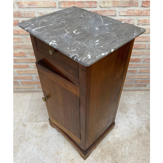Antique Biedermeier style bedside table, from the end of the 19th century-beginning of the 20th century, possibly French...