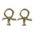 Brass Loop Lamp Finials - a Pair For Sale