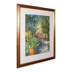 1980's Vintage Garden Painting