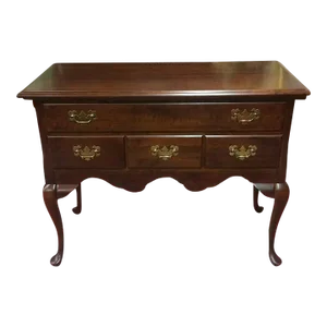 Vintage Lowboy Chest Solid Wood Cherry Small Vanity Dresser