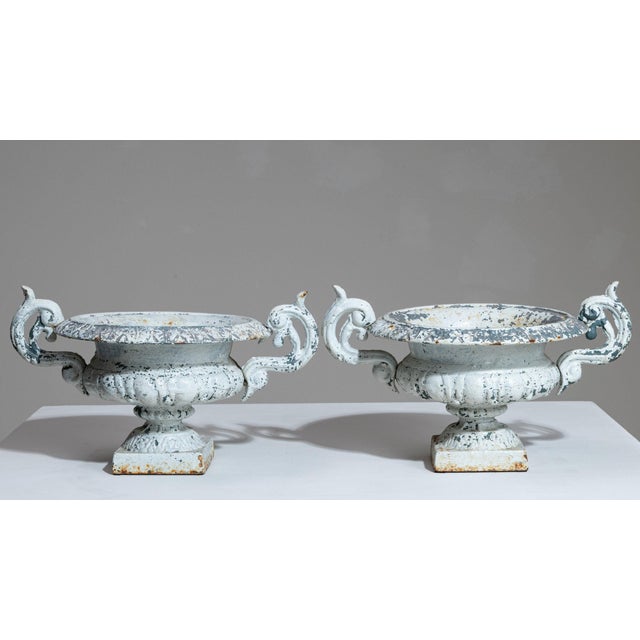 Early 20th Century France White Iron Planter For Sale - Image 4 of 10
