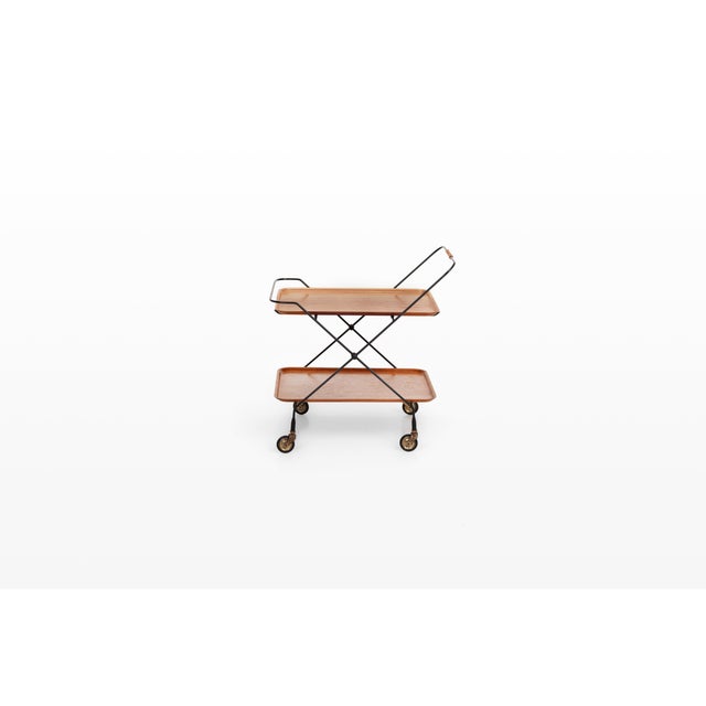Vintage Serving Trolley by Paul Nagel for Jie Gantofta, Sweden, 1960s For Sale - Image 9 of 9