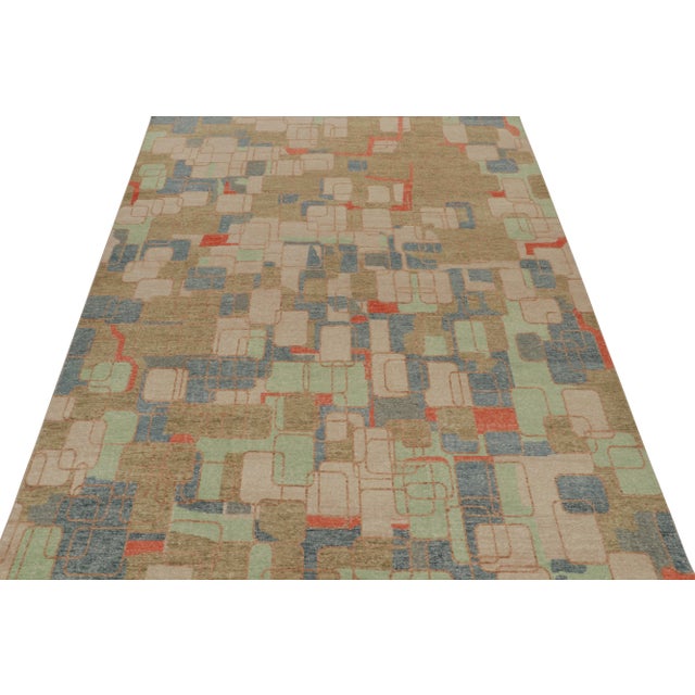 Contemporary Rug & Kilim’s Multi Colored Abstract Geo Rug, 9x12 For Sale - Image 3 of 8