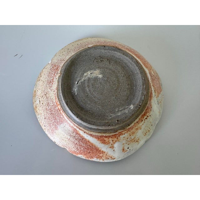 Vintage Organic Speckled Glaze Art Pottery Plate by Bom For Sale - Image 9 of 9