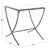 Modern Debbie Square Metal Accent Table in Silver with Glass Top For Sale - Image 3 of 8