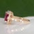Scarlet & Gray Game Day | 2.2Ct Natural Ruby & Diamond Ring in Solid 14k Gold For Sale - Image 9 of 9