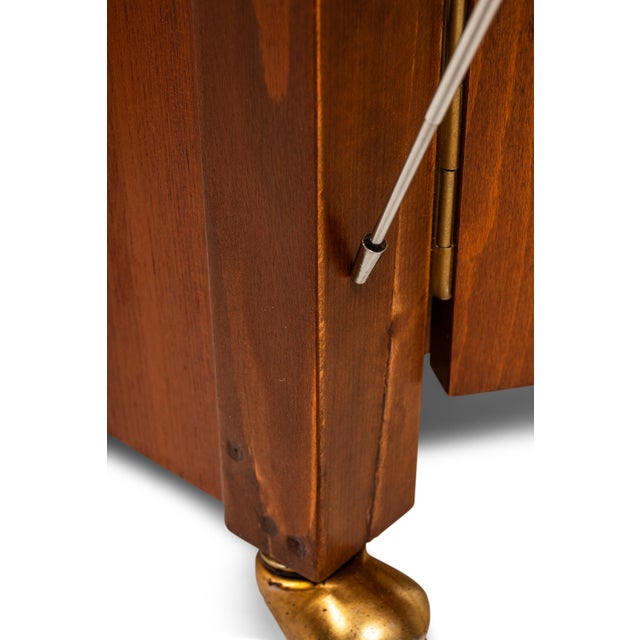 Restored Mid-Century Modern Space Saver Minimalist Hide Away Dropleaf Table W/ 4 Hidden Folding Chairs, Romania, C. 1960's For Sale - Image 13 of 18