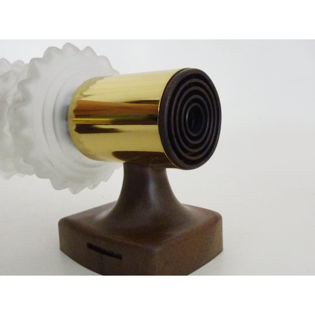 Brown Vintage Italian Targetti Wall Sconces in Gold-Tone Metal with Glass Globes, 1970s, Set of 2 For Sale - Image 8 of 11