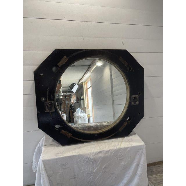 Vintage Industrial Wooden Mirror made of Negative Molds, 1930-1960 Mirror made from a negative wooden mold. Used to make...
