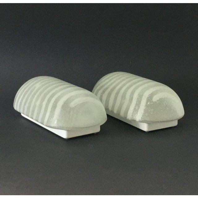 Vintage Striped Glass Wall Lamps From Peill & Putzler, Germany, 1970s - a Pair For Sale - Image 6 of 7