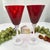 Add a touch of elegance to your next dinner party or holiday gathering with this beautiful set of two ruby red wine...