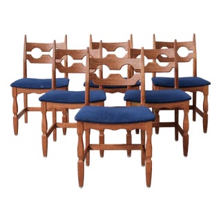Mid-Century Dining Chairs by Henning Kjaernulf, 1960s, Set of 6 For Sale