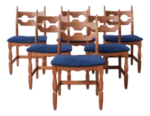 Mid-Century Dining Chairs by Henning Kjaernulf, 1960s, Set of 6