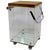 Lucite Chrome and Wood Serving Cart For Sale