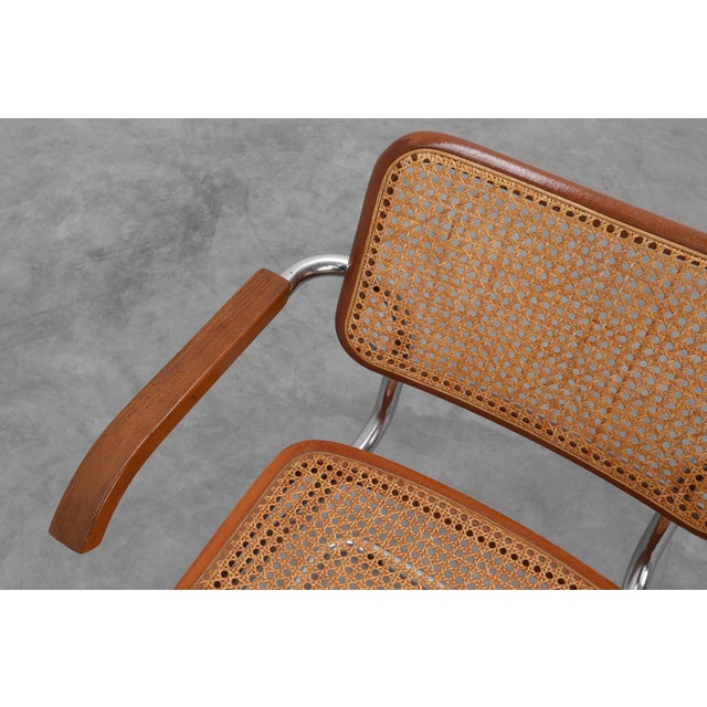 Bauhaus Armchair in tubular Steel, wood and Rattan, 1920s For Sale - Image 12 of 18