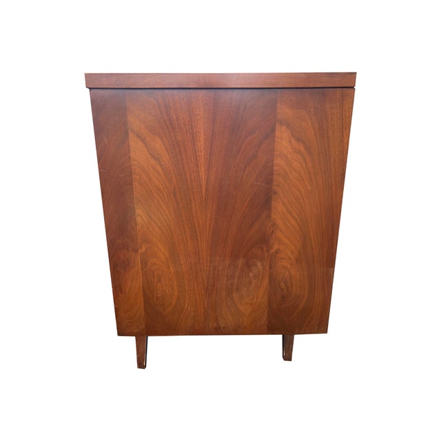 Mid Century Modern Vintage Low Long Dresser or Credenza in Albert Parvin Style Sculpted Design For Sale - Image 10 of 11