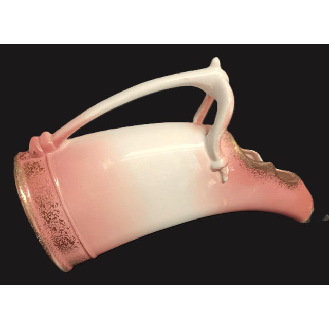 Antique Staffordshire Late Victorian Royal Fenton, Made in England. Soft Pink With Sponge Gilded Trim For Sale - Image 14 of 17