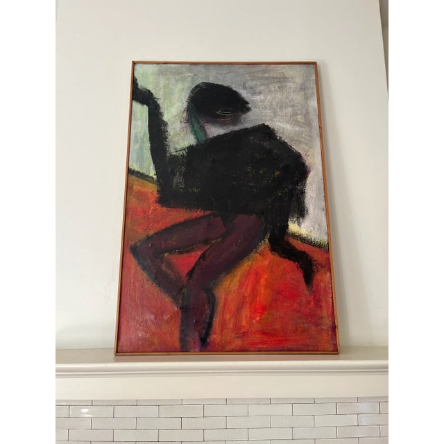 1960s Mid Century Modern Oil on Canvas Dancer For Sale - Image 13 of 13