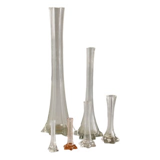 Art Nouveau Glass Vases, Germany, 1900s, Set of 6 For Sale