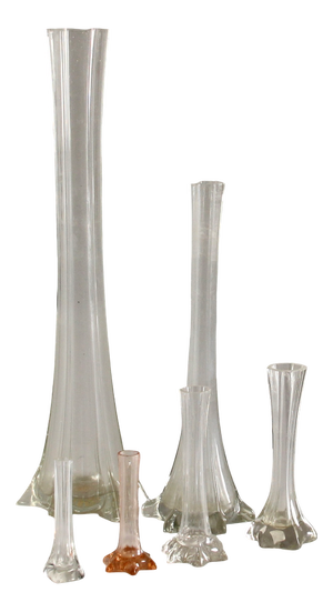 Art Nouveau Glass Vases, Germany, 1900s, Set of 6