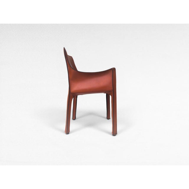 CAB 413 Chair in Cognac Leather by Mario Bellini for Cassina, Italy, 1970s For Sale - Image 10 of 18