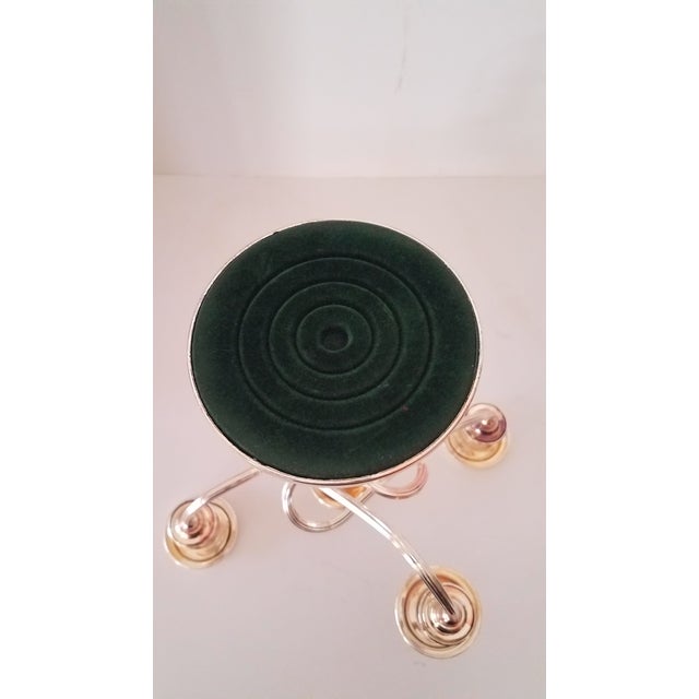 Vintage Silver on Copper Five Arm Convertible Candelabra For Sale - Image 4 of 5