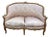 French Settee W/ Pink Silk Upholstery For Sale