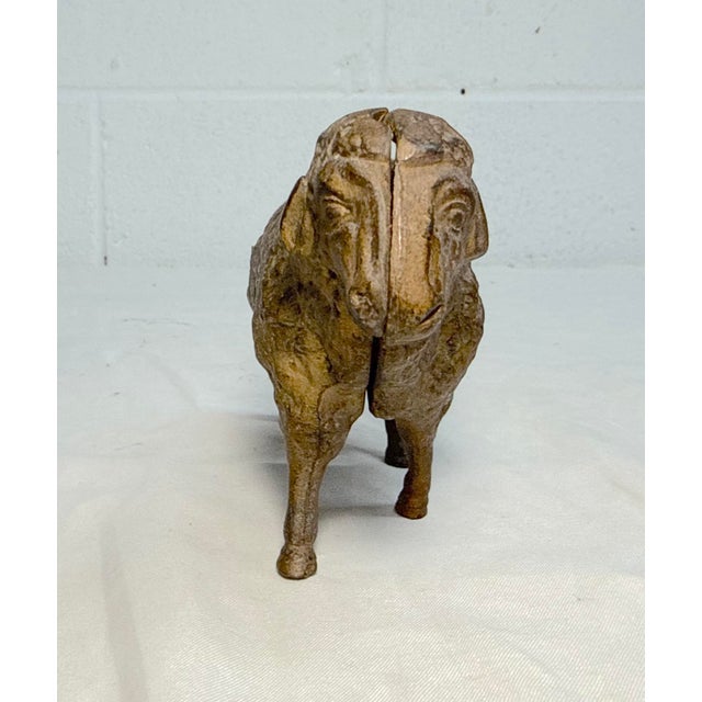 Antique Early 1900's Original Hubley Cast Iron Sheep Lamb Still Coin Bank For Sale - Image 9 of 12
