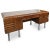 Art Deco 1930s Large Art Deco Desk Amboyna Writing Desk Chrome Legs For Sale - Image 3 of 15