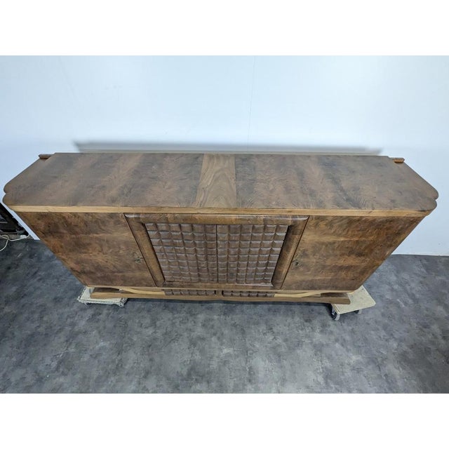 Brutalist Brutalist Sideboard with Diamond Points For Sale - Image 3 of 9