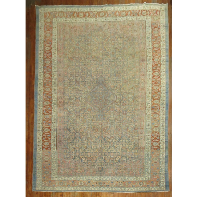 Early 20th Century Zabihi Collection Oversize Persian Bibikabad Rug - 10'8" x 16'7" For Sale - Image 4 of 10